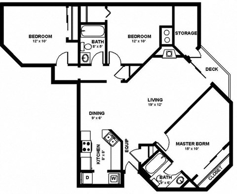 Cascadia Pointe Apartments in Everett, Washington Snoqualmie Floor Plan